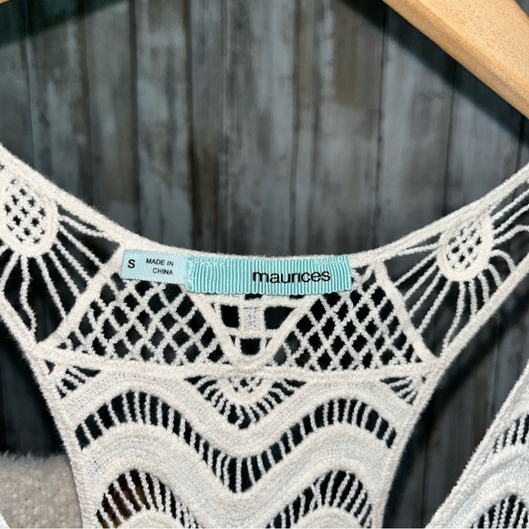Maurices Off White Crochet Overlay Tank - Picture 5 of 5